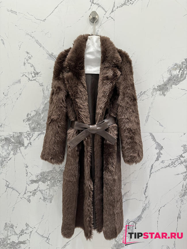 Brunello Cucin Purebred Merino Fur Sheath Coat - 1