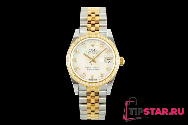 Rolex Gold Datejust Diamond Watch - 1