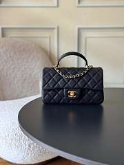 Chanel Caviar Mini Flap Bag With Top Handle (Black) - 1