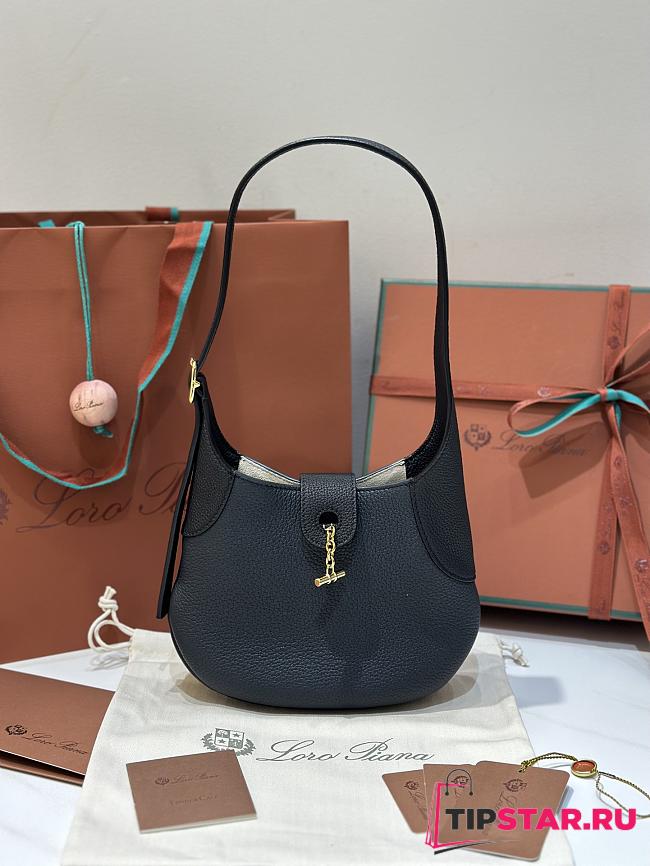 Loro Piana Small Bobbin Bag Calfskin Black - 1