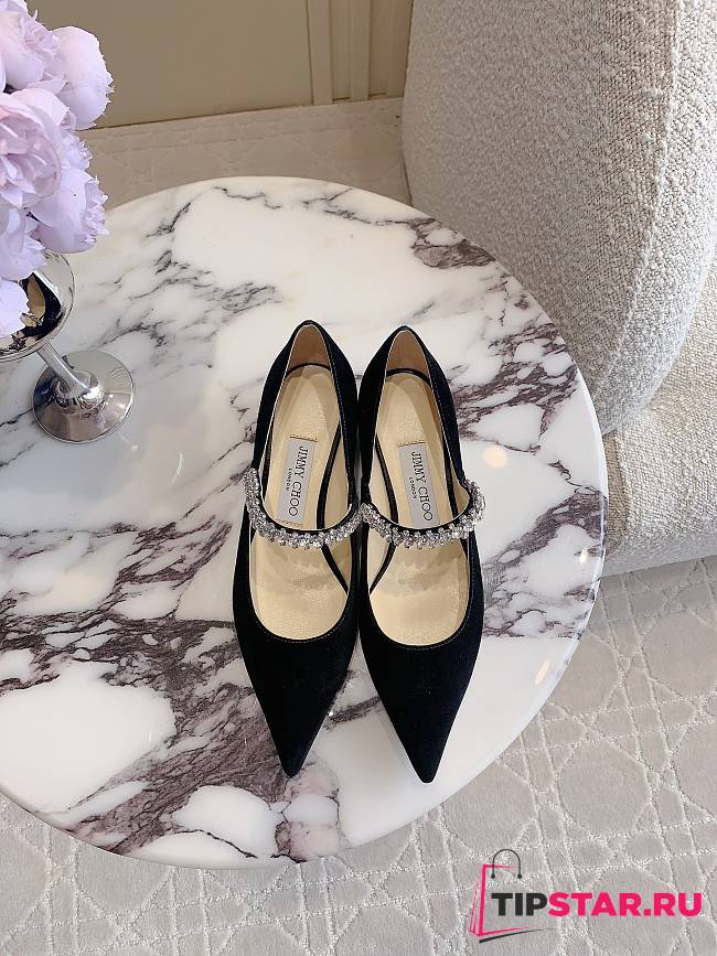 Jimmy Choo Jimmy Bing crystal-strap Ballerina 06 - 1