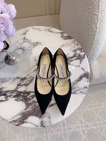 Jimmy Choo Jimmy Bing crystal-strap Ballerina 06