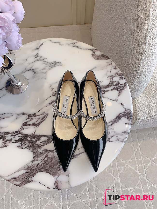 Jimmy Choo Jimmy Bing crystal-strap Ballerina 05 - 1