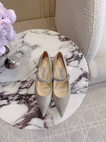 Jimmy Choo Jimmy Bing crystal-strap Ballerina 04
