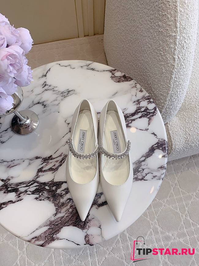 Jimmy Choo Jimmy Bing crystal-strap Ballerina 01 - 1