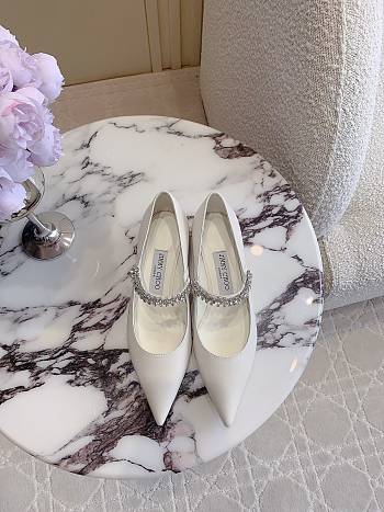 Jimmy Choo Jimmy Bing crystal-strap Ballerina 01