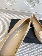 Chanel Camellia Flat Shoes In Beige - 5