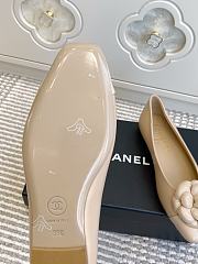 Chanel Camellia Flat Shoes In Beige - 4