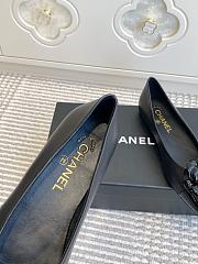 Chanel Camellia Flat Shoes In Black - 3