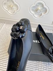 Chanel Camellia Flat Shoes In Black - 2