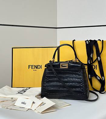 Fendi Peekaboo Mini Precious skin Black
