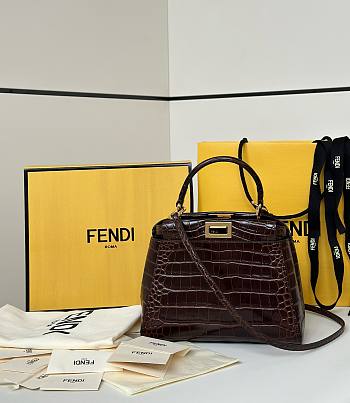 Fendi Peekaboo Mini Precious skin Brown