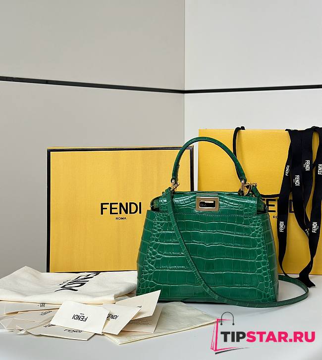 Fendi Peekaboo Mini Precious skin Green - 1