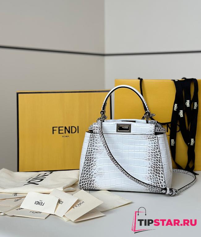 Fendi Peekaboo Mini Precious skin White - 1