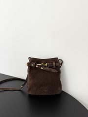 Miumiu Suede Lucky Bag In Brown - 1