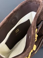 Miumiu Suede Lucky Bag In Brown - 4