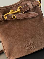 Miumiu Suede Lucky Bag In Brown - 2