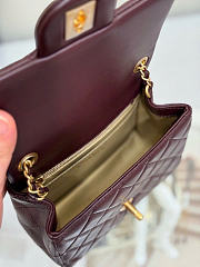 Chanel Classic Flap Bag Lambskin Burgundy Size 20x13x8 cm - 2