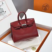 Hermes Box Calf Birkin 25 - Luxe Du Jour Red - 1