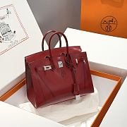 Hermes Box Calf Birkin 25 - Luxe Du Jour Red - 3