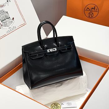 Hermes Box Calf Birkin 25 - Luxe Du Jour Black