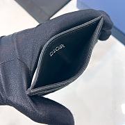 Dior Oblique Jacquard Print Double Sided Flap Card Holder Black - 4