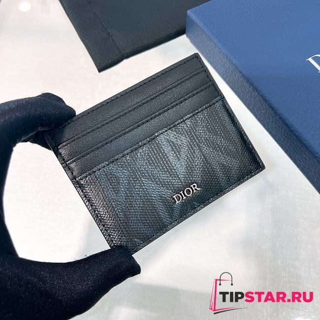 Dior Mini Card Holder Black - 1