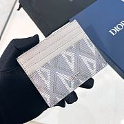 Dior Mini Card Holder Gray - 4