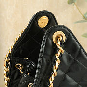 Chanel Small 25 Hobo Bag Black Shiny In Black - 5