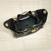 Chanel Small 25 Hobo Bag Black Shiny In Black - 4