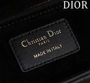 Dior Lady Leather with Velvet In Black Size 20*16*8cm - 6