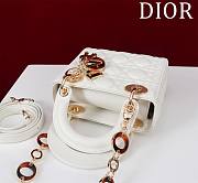 Dior Lady Leather with Velvet In White Size 17*15*7cm - 2