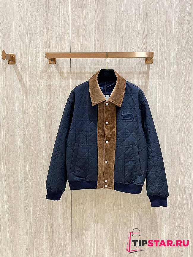 CHRISTIAN DIOR COUTURE BOMBER JACKET NAVY BLUE - 1