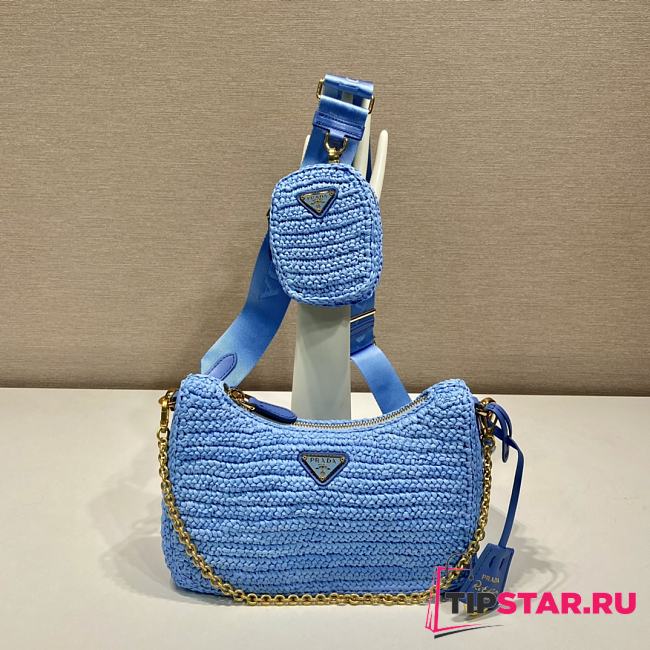 Prada Re-Edition 2005 crochet bag Blue - 1