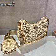 Prada Re-Edition 2005 crochet bag Olive Cream - 3