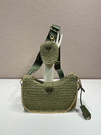 Prada Re-Edition 2005 crochet bag Olive Green