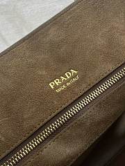 Prada Cocoa Brown Medium Suede Tote Bag - 4