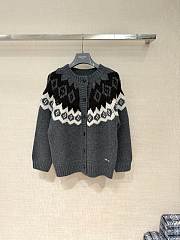 Prada Fair Isle Jacquard Cashmere Cardigan - 1