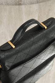 Chanel Leather flap bag gold hardware in black - 3