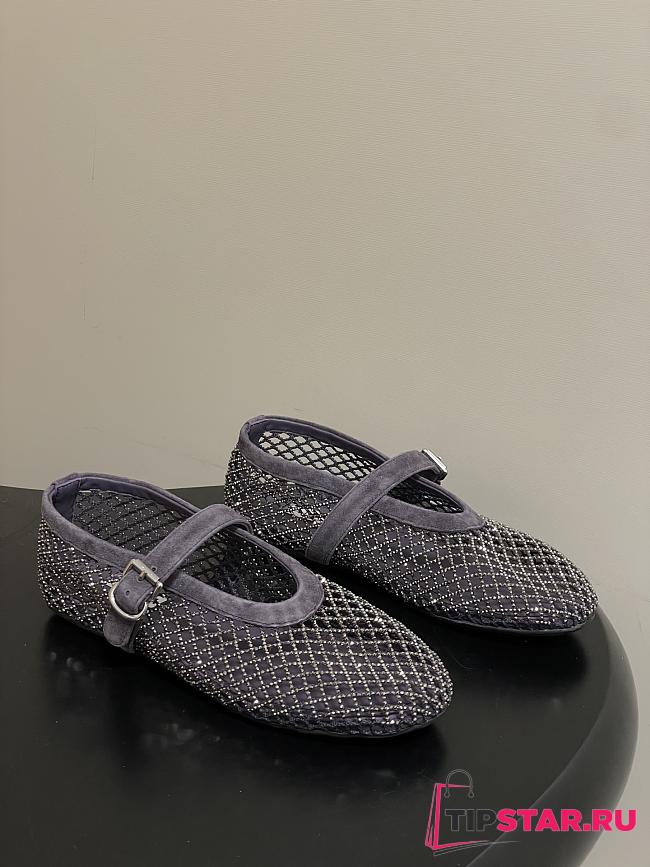 Alaïa Brown Mesh Ballet Flats In Purble - 1