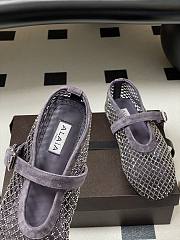 Alaïa Brown Mesh Ballet Flats In Purble - 3