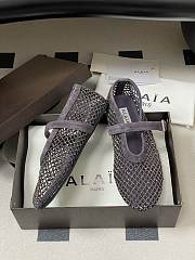 Alaïa Brown Mesh Ballet Flats In Purble - 2