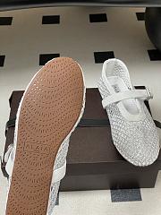 Alaïa Brown Mesh Ballet Flats In White - 4