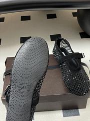 Alaïa Brown Mesh Ballet Flats In Black - 3