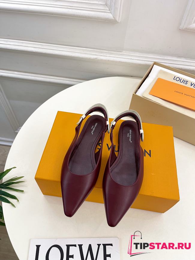 Louis Vuitton Legacy Slingback Ballerina Burgundy - 1