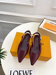 Louis Vuitton Legacy Slingback Ballerina Burgundy - 1