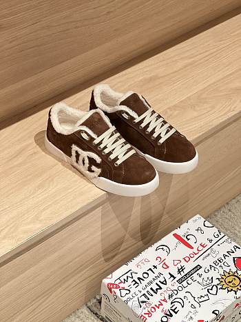 Dolce & Gabbana sheepskin warm casual shoes 02