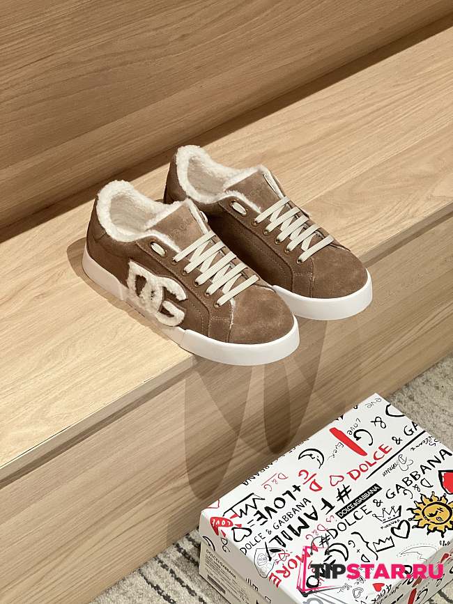 Dolce & Gabbana sheepskin warm casual shoes 01 - 1