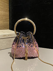 Jimmy Choo Bon Bon crystal-embellished Bucket Bag 04 - 1