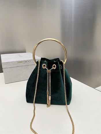 Jimmy Choo Bon Bon Bucket Bag Green
